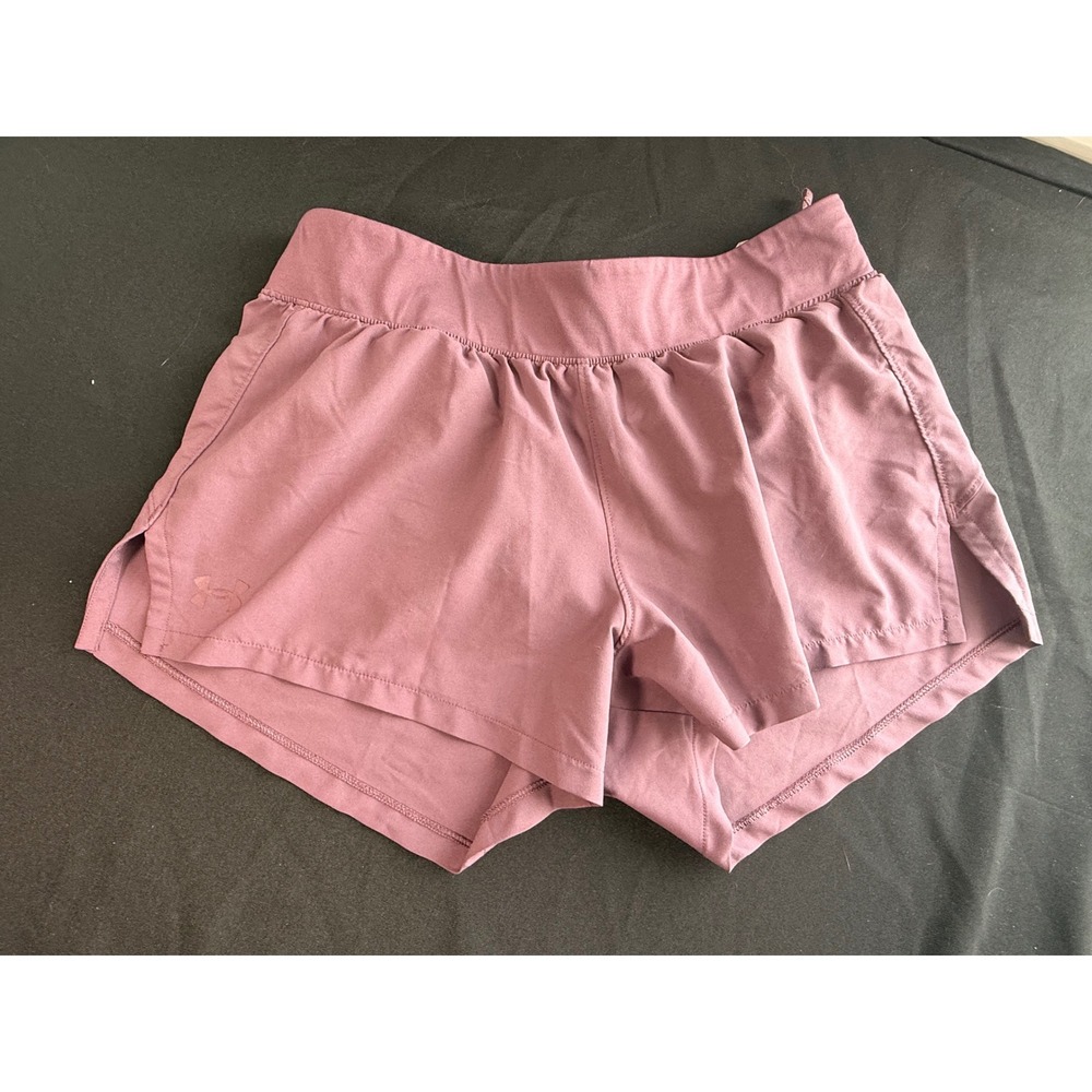Under Armour Womens Mauve Pink Running Shorts Medium Liner 3 Inch Inseam